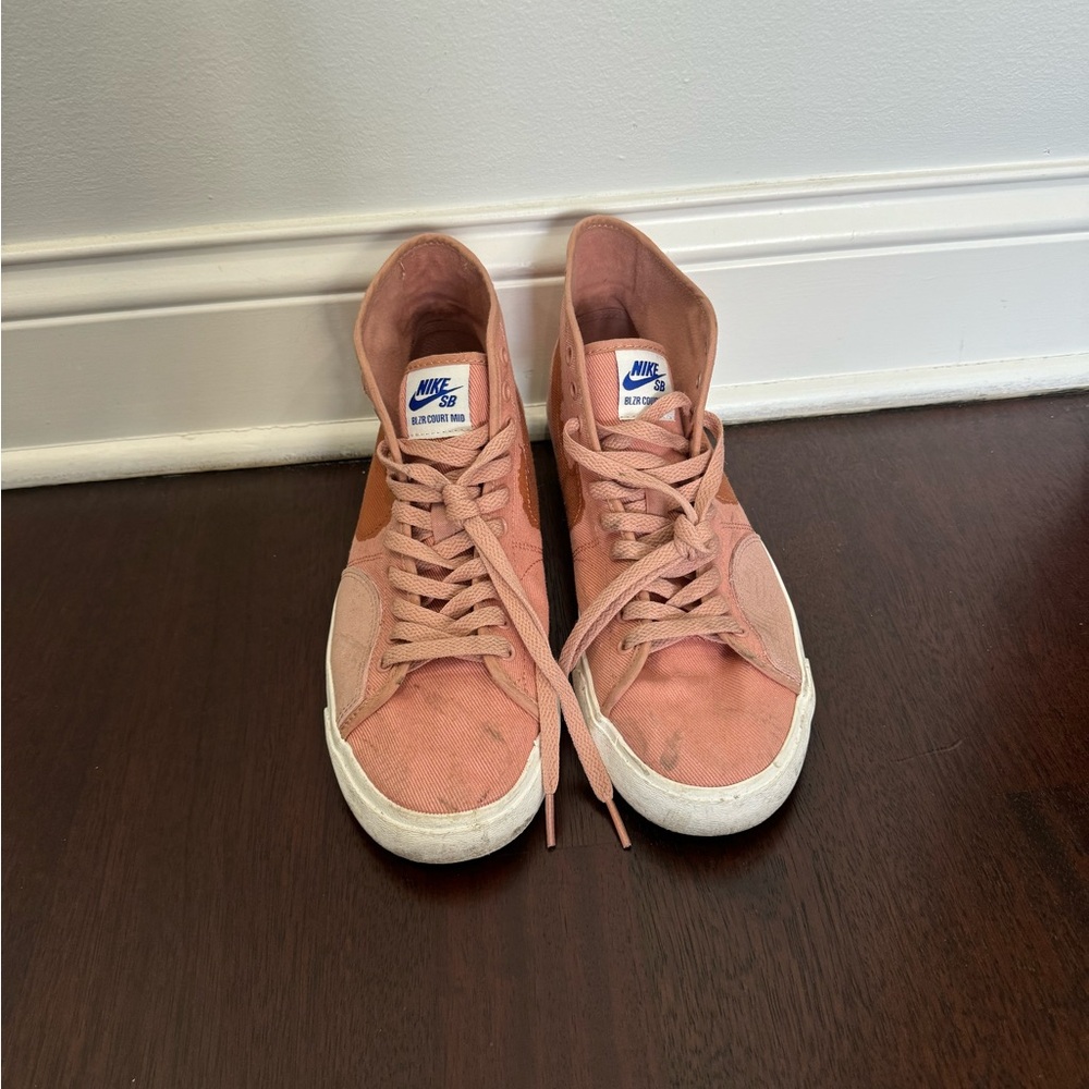 W12.5 M10.5 Nike Blazer Court Mid Premium SB 'Rose Whisper Burnt Sienna' - Picture 6 of 7